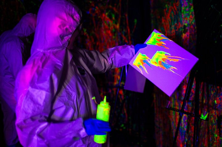 Glow in the Dark Splatter Paint Experience - Photo 1 of 23